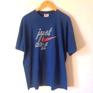 Vintage 90s Nike Just Do It Spell Out Double Sided Swoosh With Back Hit T Shirt